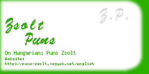 zsolt puns business card